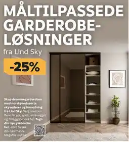 Megaflis MÅLTILPASSEDE GARDEROBELØSNINGER fra Lind Sky tilbud