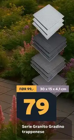Megaflis Serie Granito Gradino trappenese tilbud