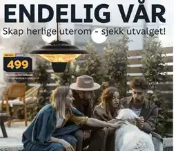 Megaflis Terrassevarmer nedhengt tilbud