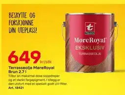 Byggmax Terrasseolje MøreRoyal Brun 2.7 l tilbud