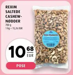 Scandinavian Park REXIM SALTEDE CASHEWNØDDER, EUR 10.68 tilbud