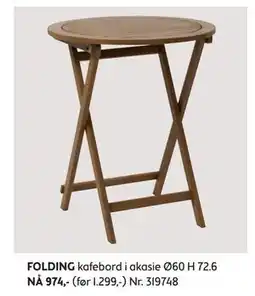 Bohus FOLDING kafebord tilbud