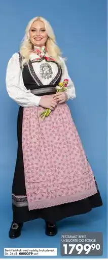 Sparkjøp FESTDRAKT BERIT U/SKJORTE OG FORKLE tilbud