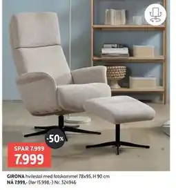 Bohus GIRONA hvilestol tilbud