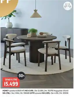 Bohus HONEY spisebord tilbud