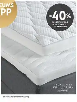 Bohus SCS SOFTFLEX OG SCS NATURLATEX OVERMADRASS tilbud