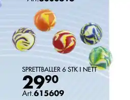 Sparkjøp SPRETTBALLER 6 STK I NETT tilbud