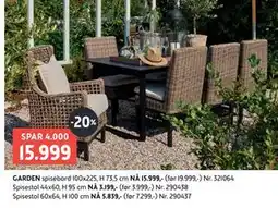 Bohus GARDEN spisebord tilbud