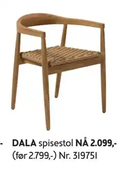 Bohus DALA spisestol tilbud