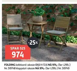 Bohus FOLDING klappstol i akasie tilbud