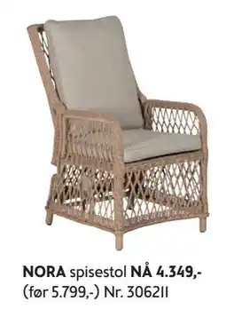 Bohus NORA spisestol tilbud