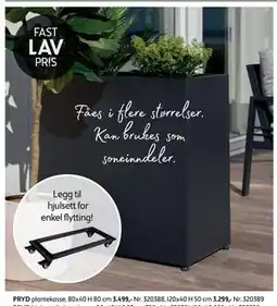 Bohus PRYD plantekasse tilbud