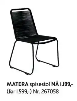 Bohus MATERA spisestol tilbud