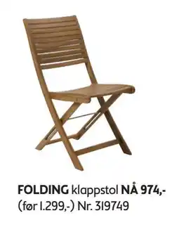 Bohus FOLDING klappstol tilbud