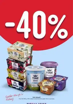 Rema 1000 TINE YOGHURT tilbud
