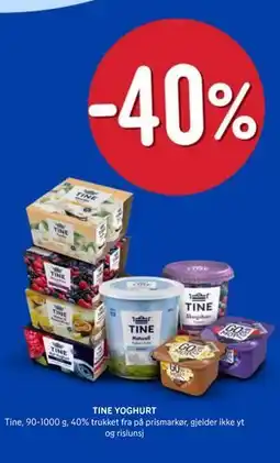 Rema 1000 TINE YOGHURT tilbud