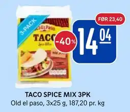 Rema 1000 TACO SPICE MIX 3PK tilbud