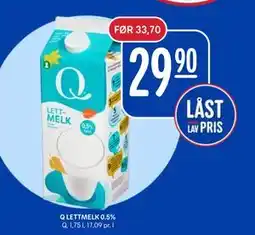 Rema 1000 Q LETTMELK 0.5% tilbud