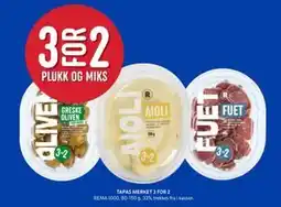 Rema 1000 TAPAS MERKET 3 FOR 2 tilbud