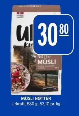 Rema 1000 MÜSLI NØTTER tilbud