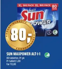 Coop Obs SUN MAXPOWER ALT-I-1 tilbud
