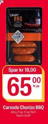Coop Extra Carsodo Chorizo BBQ tilbud