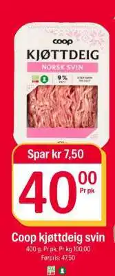 Coop Extra Coop kjøttdeig svin tilbud