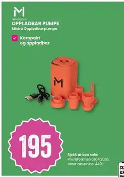 Sport Outlet OPPLADBAR PUMPE tilbud