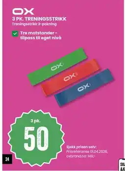 Sport Outlet 3 PK. TRENINGSSTRIKK tilbud