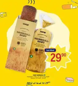 Coop Prix COOP HAVREGULL BRØD tilbud