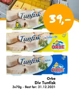 Havaristen Orbe Div Tunfisk tilbud