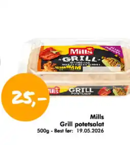 Havaristen Mills Grill potetsalat tilbud