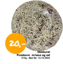 Havaristen Stabburet Pizzabunn m/saus og ost tilbud