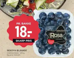 Meny Sekoya blåbær tilbud