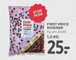 Meny First price rosiner tilbud