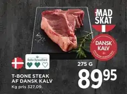 Meny T-bone steak af dansk kalv tilbud