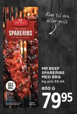 Meny Mr beef spareribs med bbq tilbud