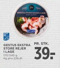 Meny Gestus ekstra store rejer i lage tilbud