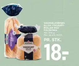 Meny Sødmælksbrød eller yoghurt- boller med fuldkorn tilbud