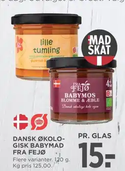 Meny Dansk økolo- gisk babymad fra fejø tilbud