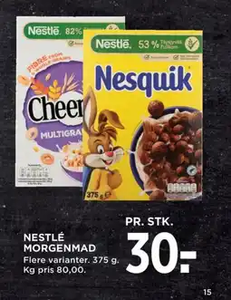 Meny Nestlé morgenmad tilbud
