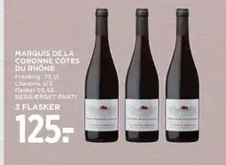 Meny Marquis de la coronne côtes du rhône tilbud