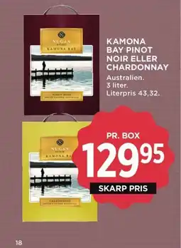 Meny Kamona bay pinot chardonnay tilbud