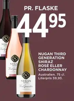 Meny Nugan third generation shiraz rosé eller chardonnay tilbud