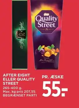 Meny After eight eller quality street tilbud