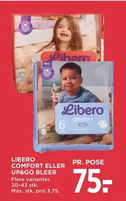 Meny Libero comfort eller up&go bleer tilbud