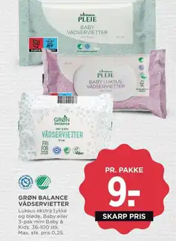 Meny Grøn balance vådservietter tilbud