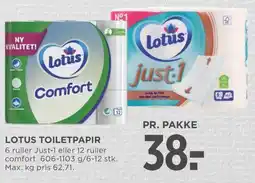 Meny Lotus toiletpapir tilbud