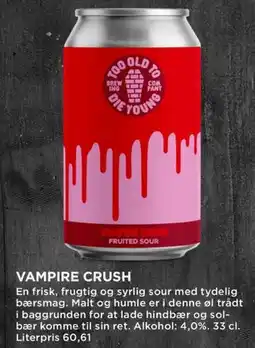 Meny Vampire crush tilbud