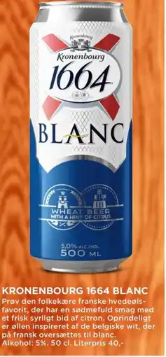 Meny Kronenbourg 1664 blanc tilbud